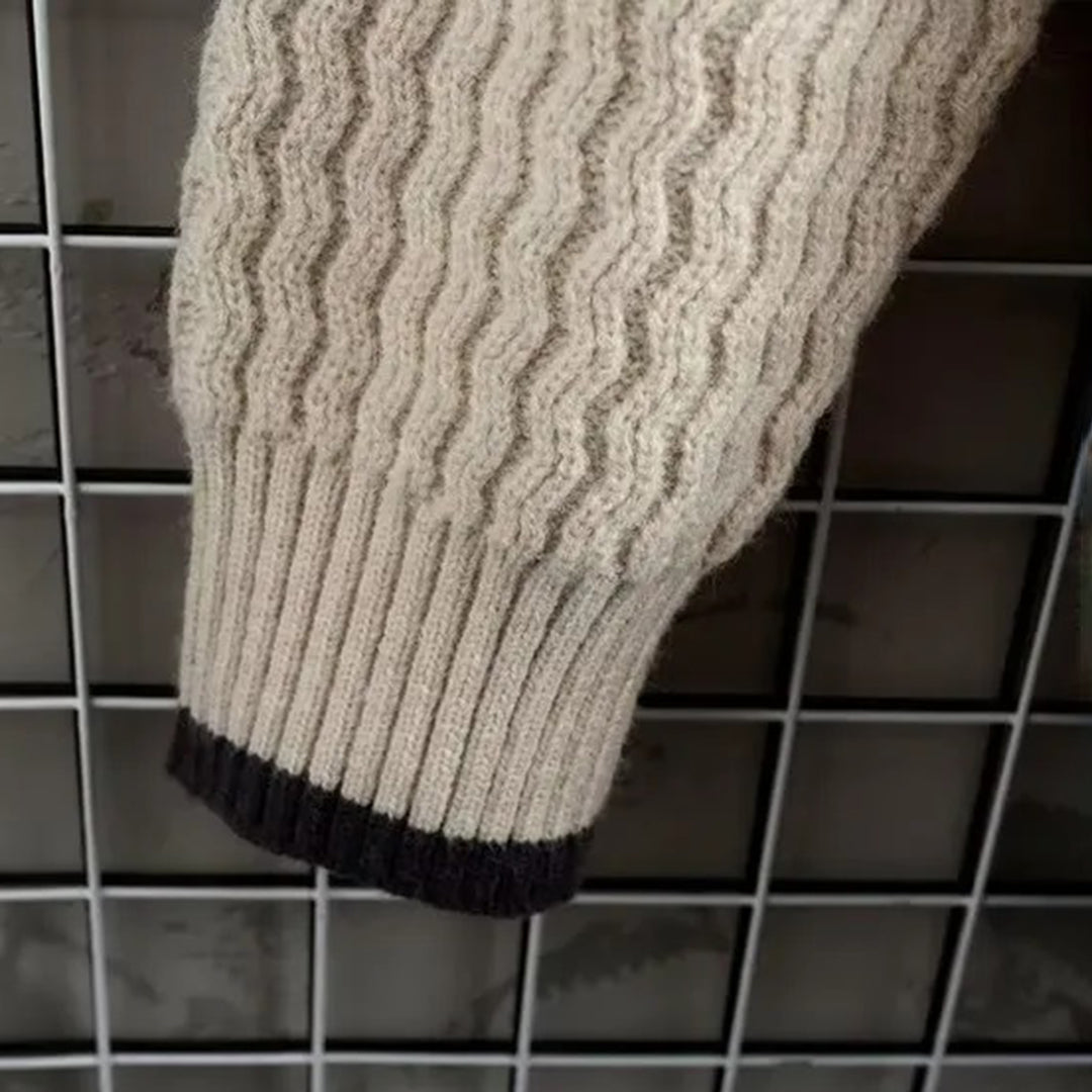 LEROY - Luxuriöser weicher Pullover mit einzigartigem Grobstrick