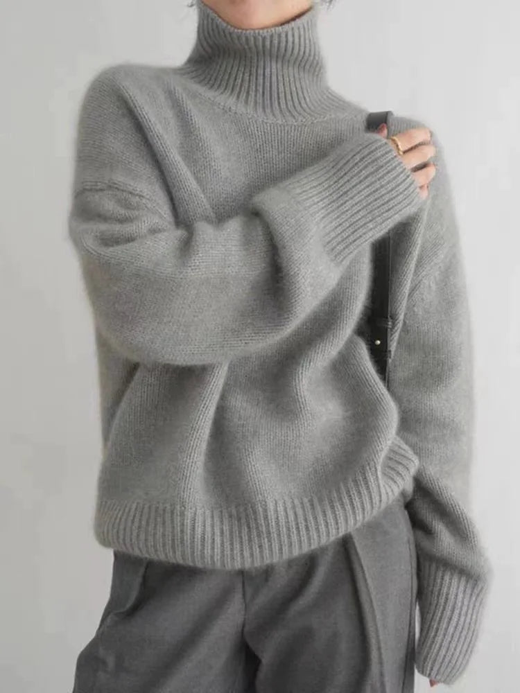 Lina - Klassischer Damen Rollkragenpullover