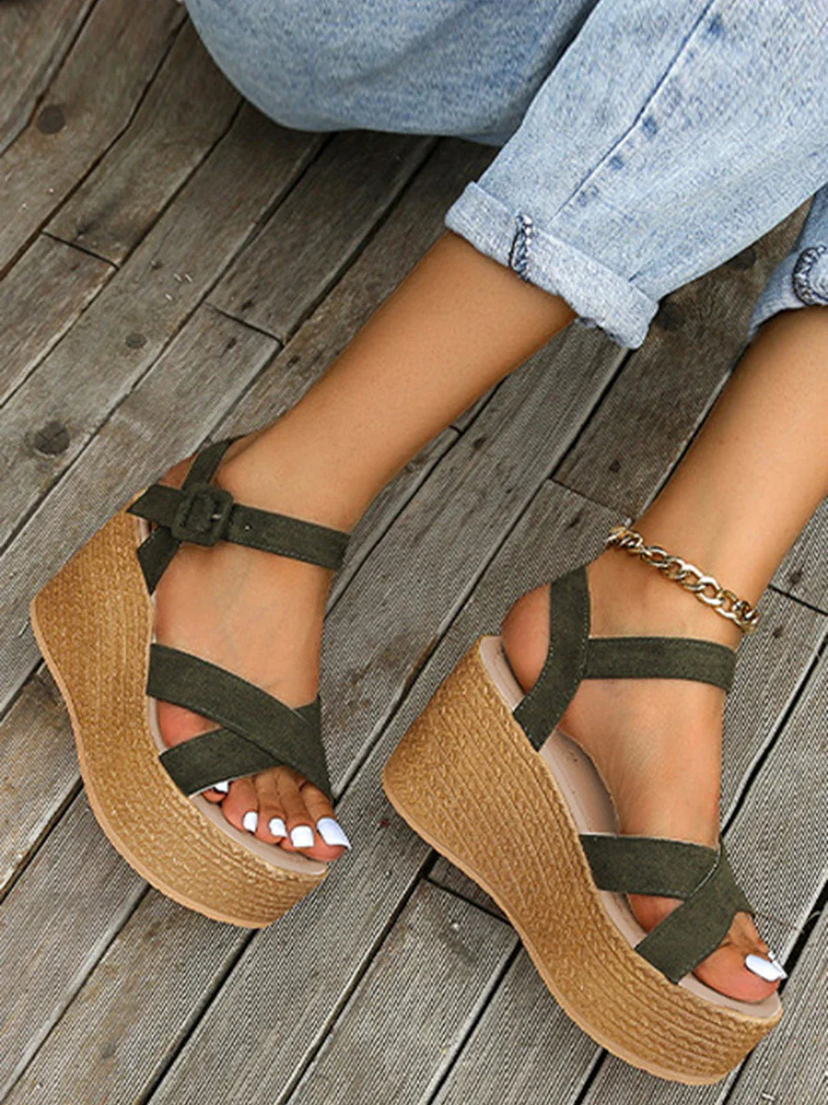 ELAINE - Orthopädische Keilsandalen