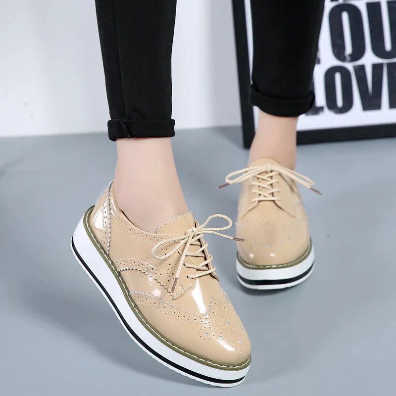Doris | Orthopädische Schnürschuhe für Damen mit dicker Sohle | Stilvoll & bequem