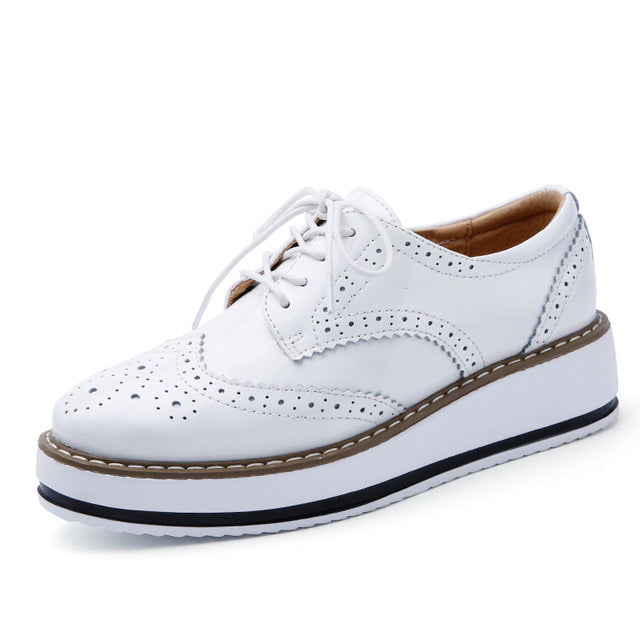 Doris | Orthopädische Schnürschuhe für Damen mit dicker Sohle | Stilvoll & bequem