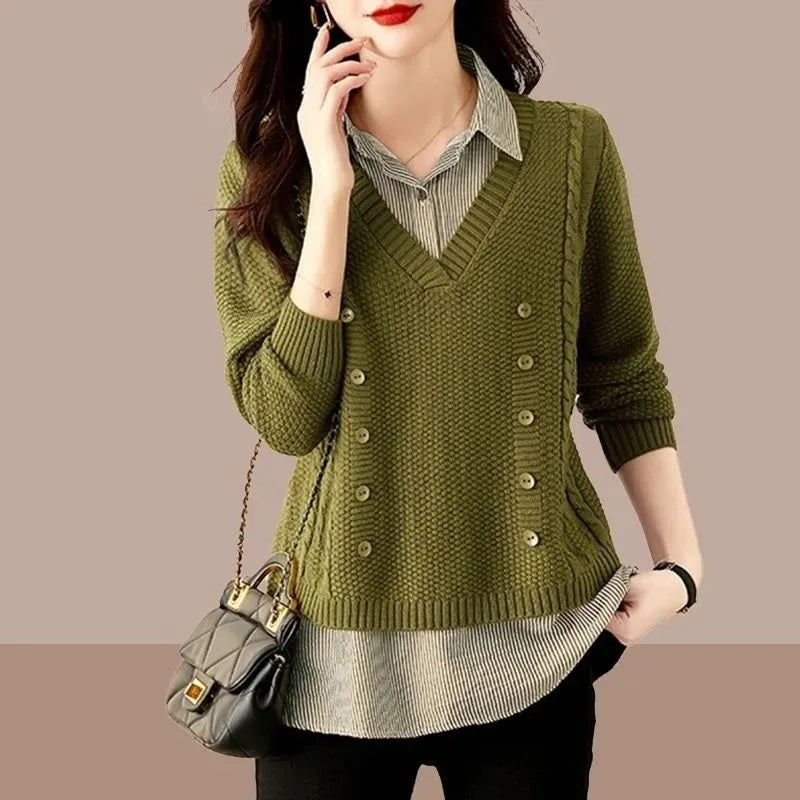 Tahir | Zweiteiliger Strickpullover für Frauen