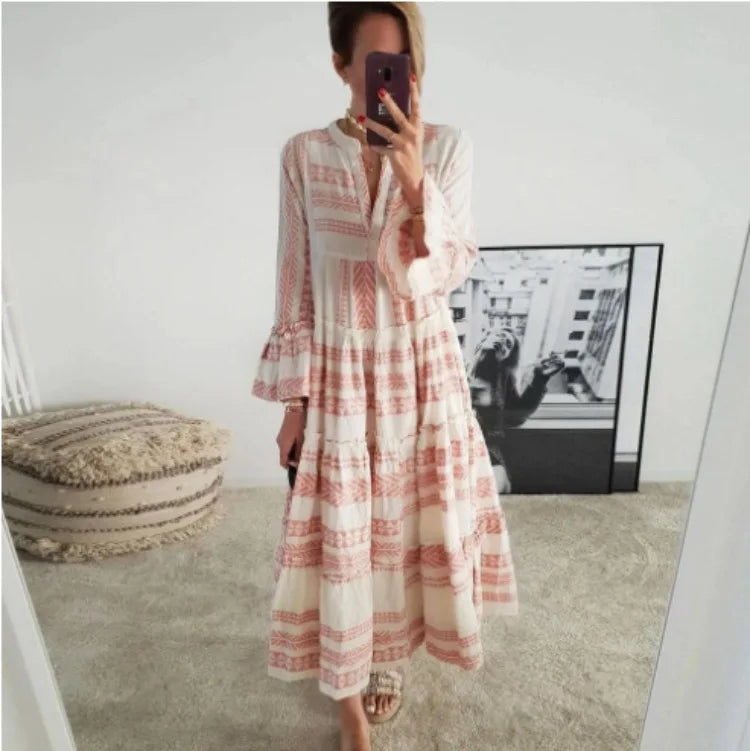 Katharina | Modisches Geometrie-Print-Kleid