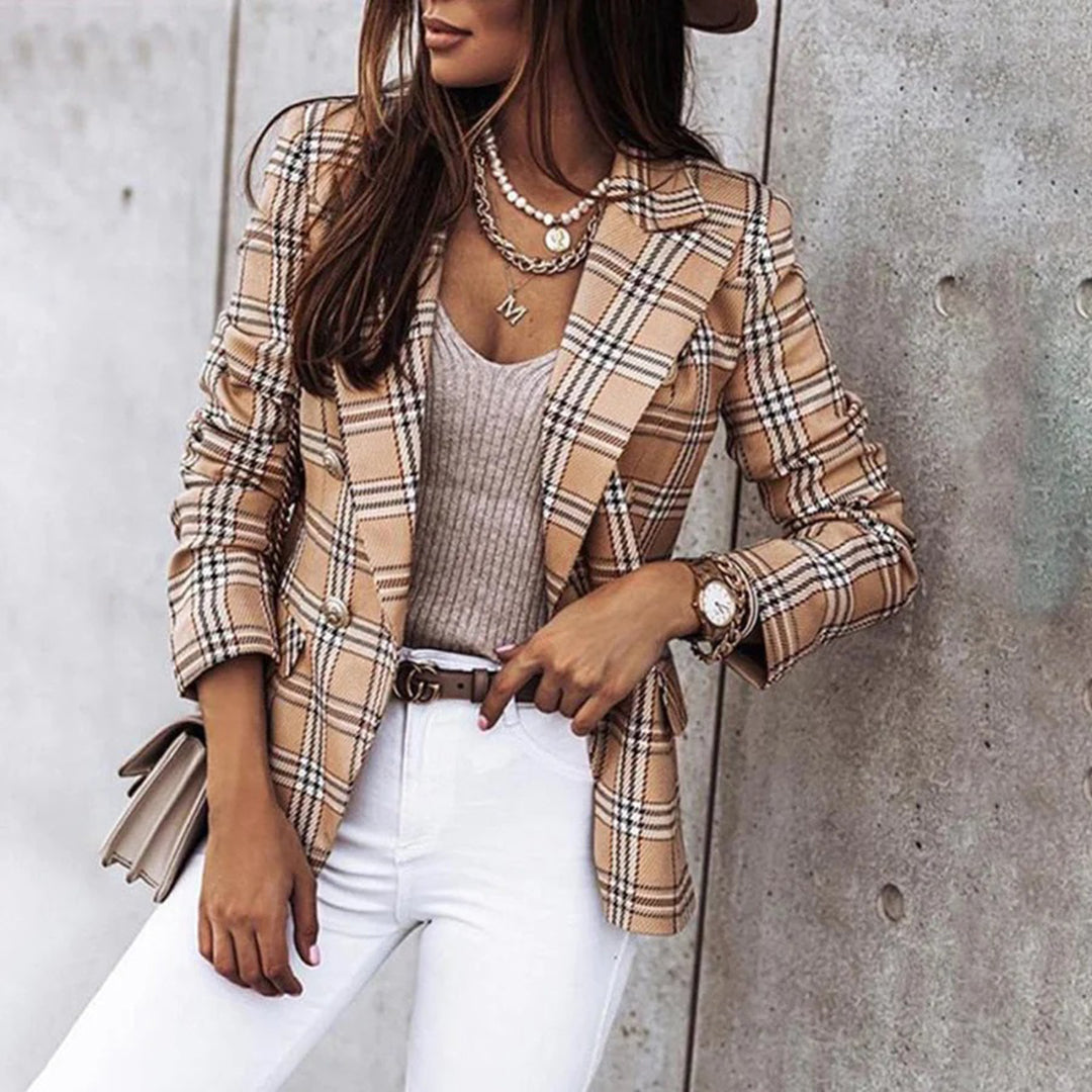 Edony - Schicker Karierter Blazer für Damen