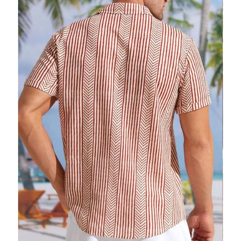 Lässiges Herren kurzarm Hemd im stylischen Retro Look