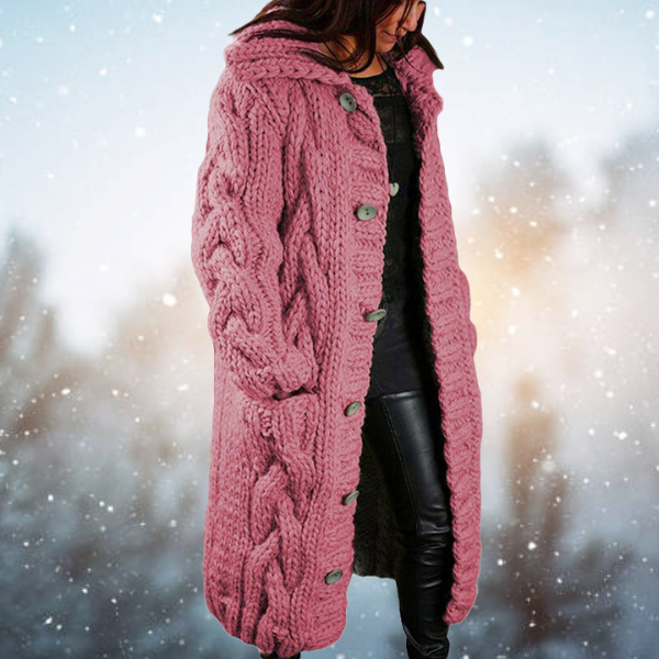 Lasandra | Luxuriöser Komfort Dicke gewebte Damen Strickjacke