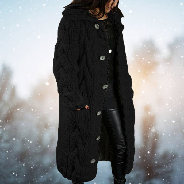 Lasandra | Luxuriöser Komfort Dicke gewebte Damen Strickjacke