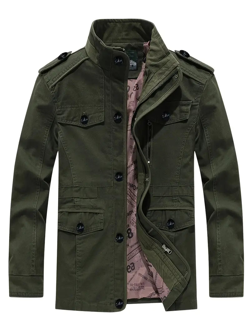 Shileryn | Outdoor Mode Bequeme Atmungsaktive Retro Baumwolljacke