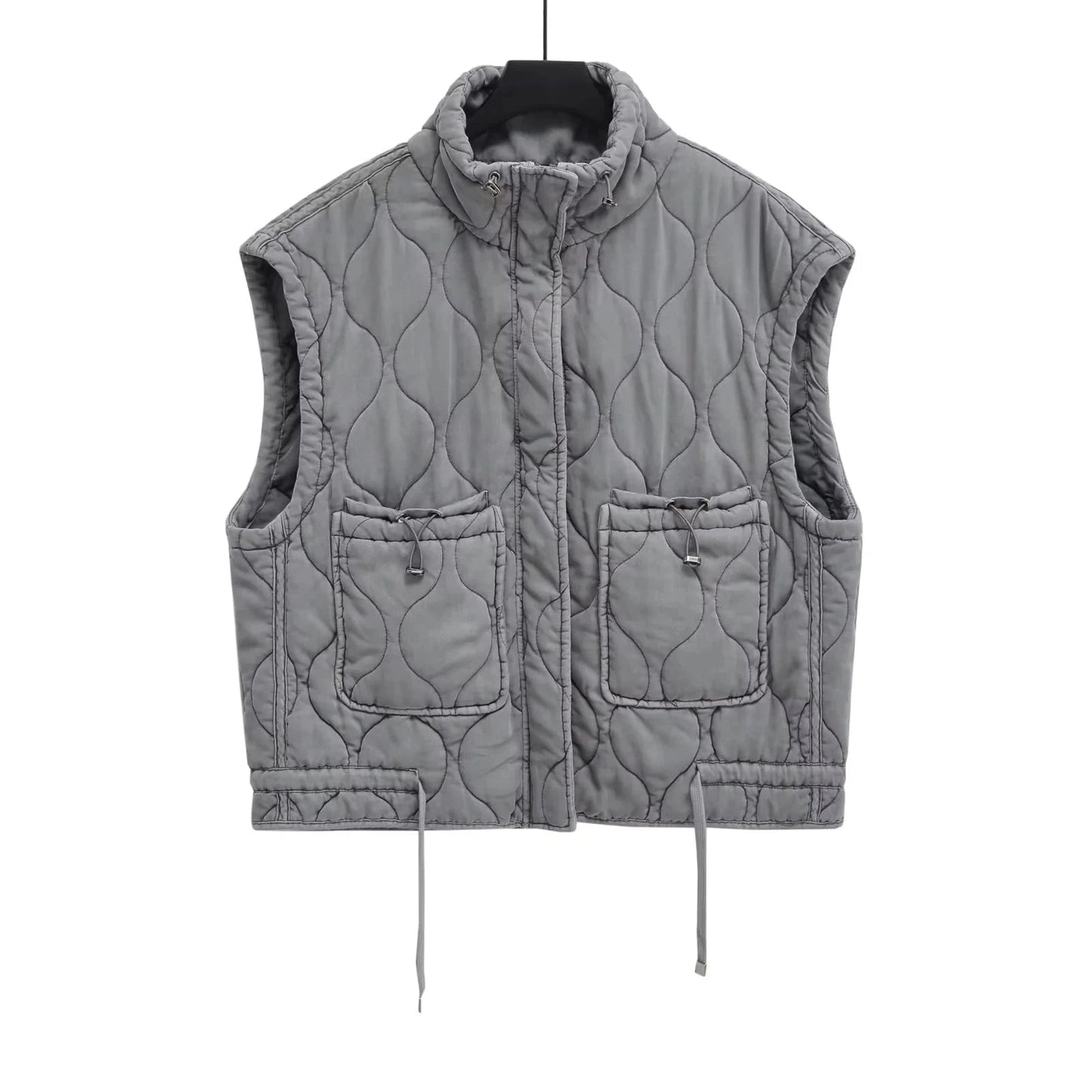 Vince | Herbst Winter Frauen Tasche Baumwolle Mantel Weste ärmellos