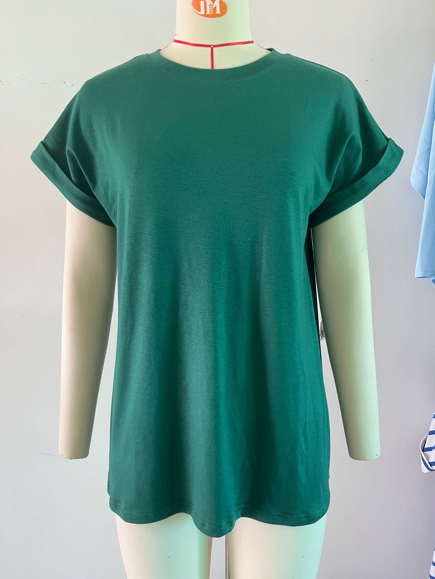 Fudus | Essentiell Einfarbig Rund Lockeres T-Shirt