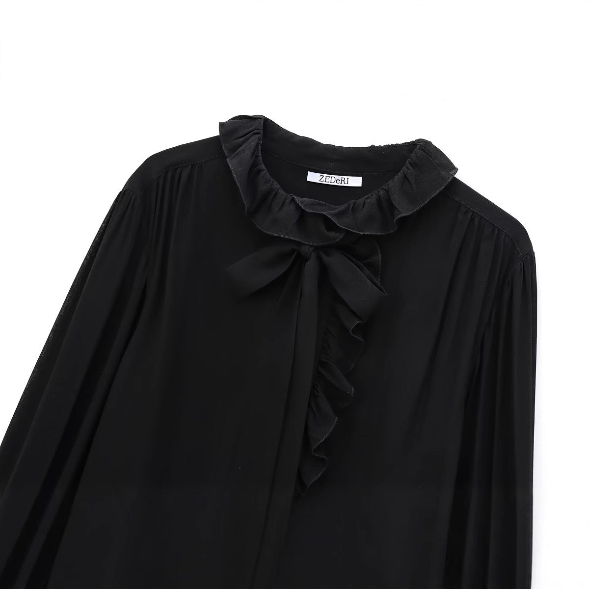 Fudus | Stylishes Rüschendes Design Frühlingsshirt Top