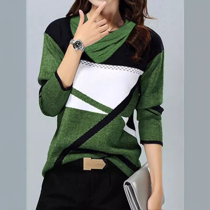 Fudus | Hot Print V-Ausschnitt Langarmshirt