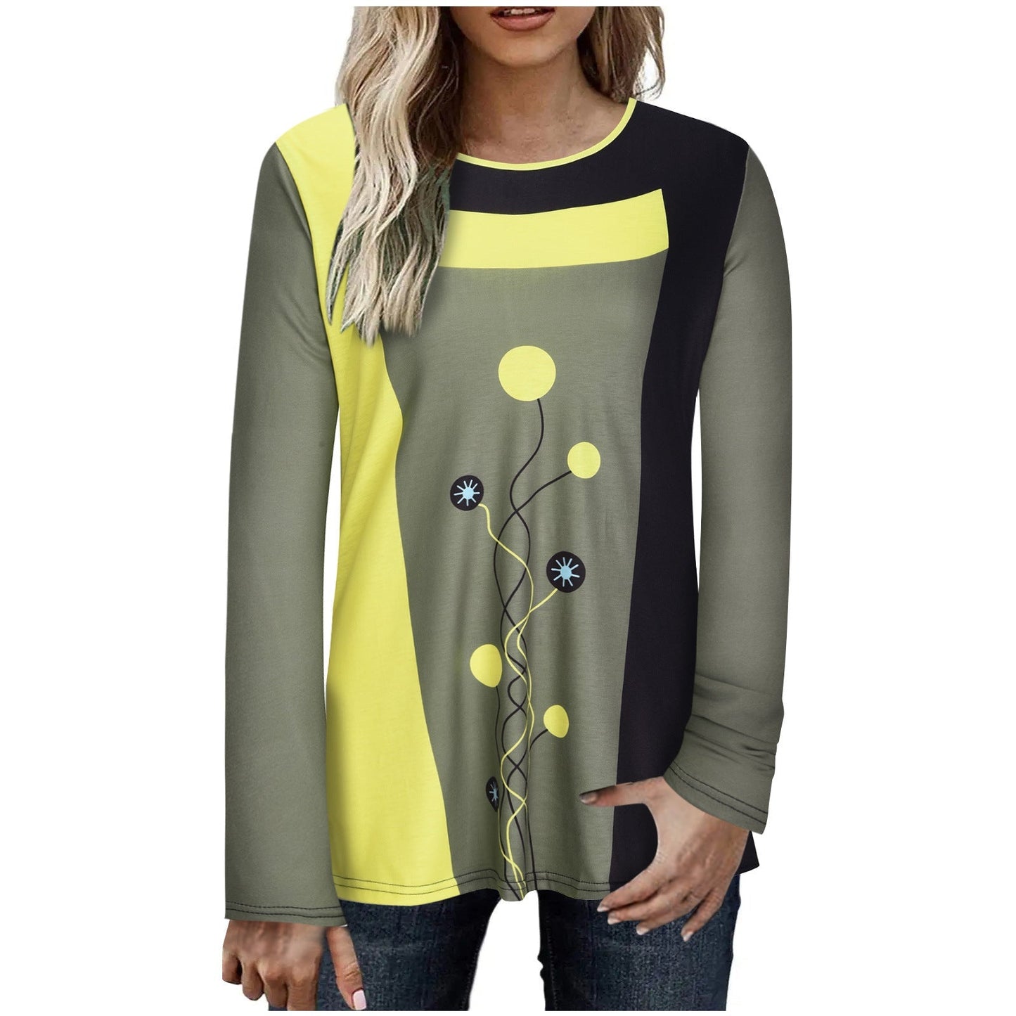 Fudus | Elegante Printmode Langarm-Tee