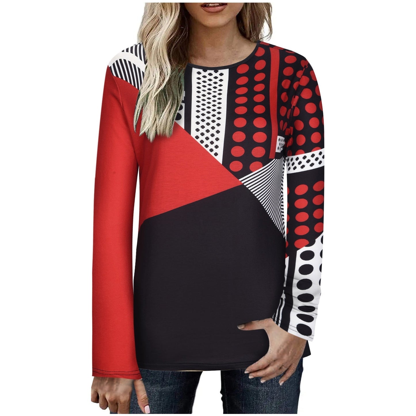Fudus | Elegante Printmode Langarm-Tee