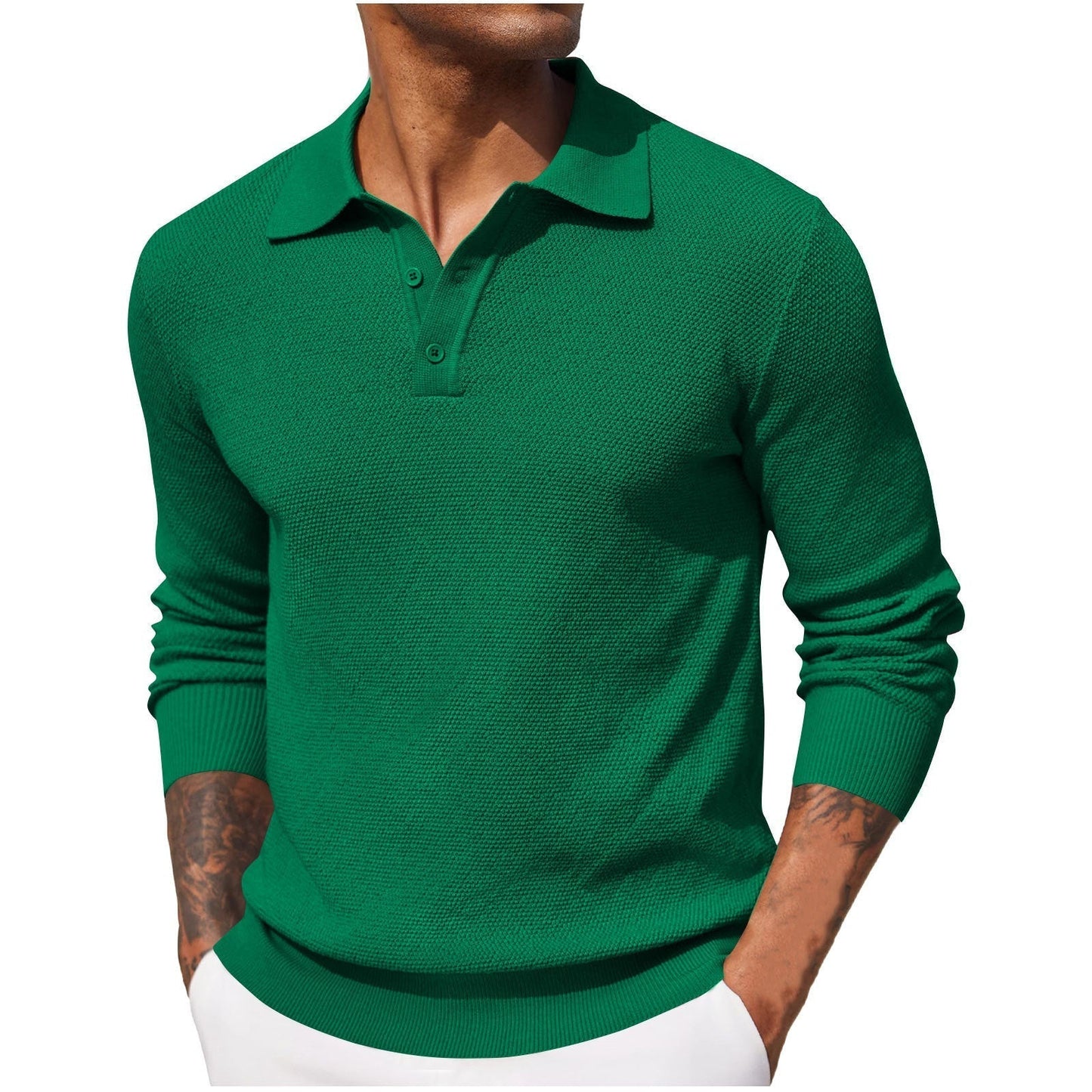 Éric™ - Polo aus Piqué-Mischleinen für Herren