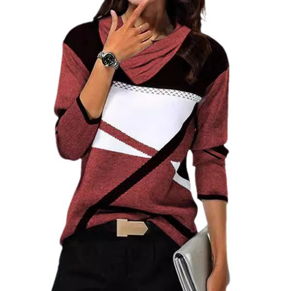 Fudus | Hot Print V-Ausschnitt Langarmshirt