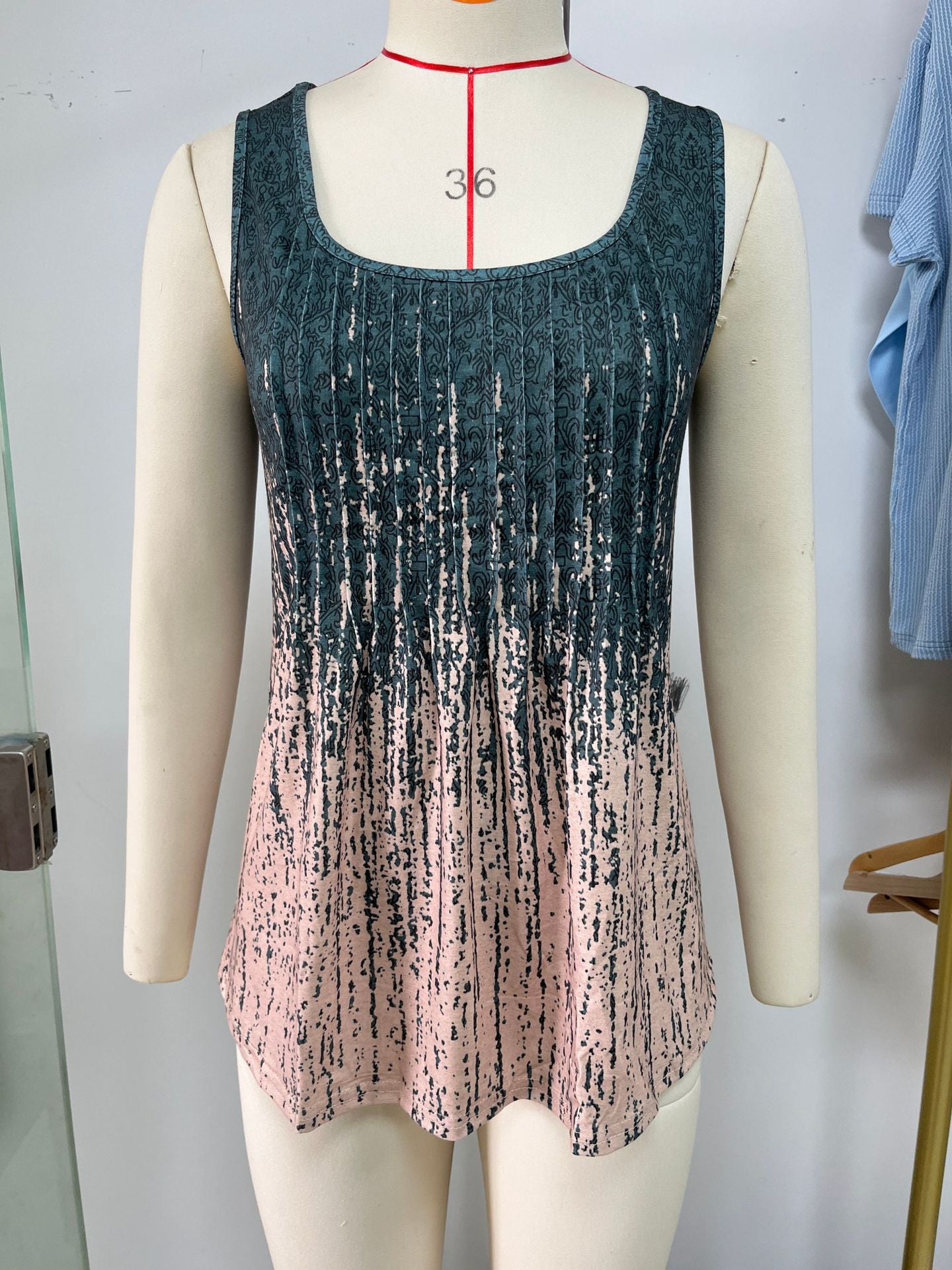 Fudus | Trendy Tie-Dye Druck Loose Ärmellos Tanktop