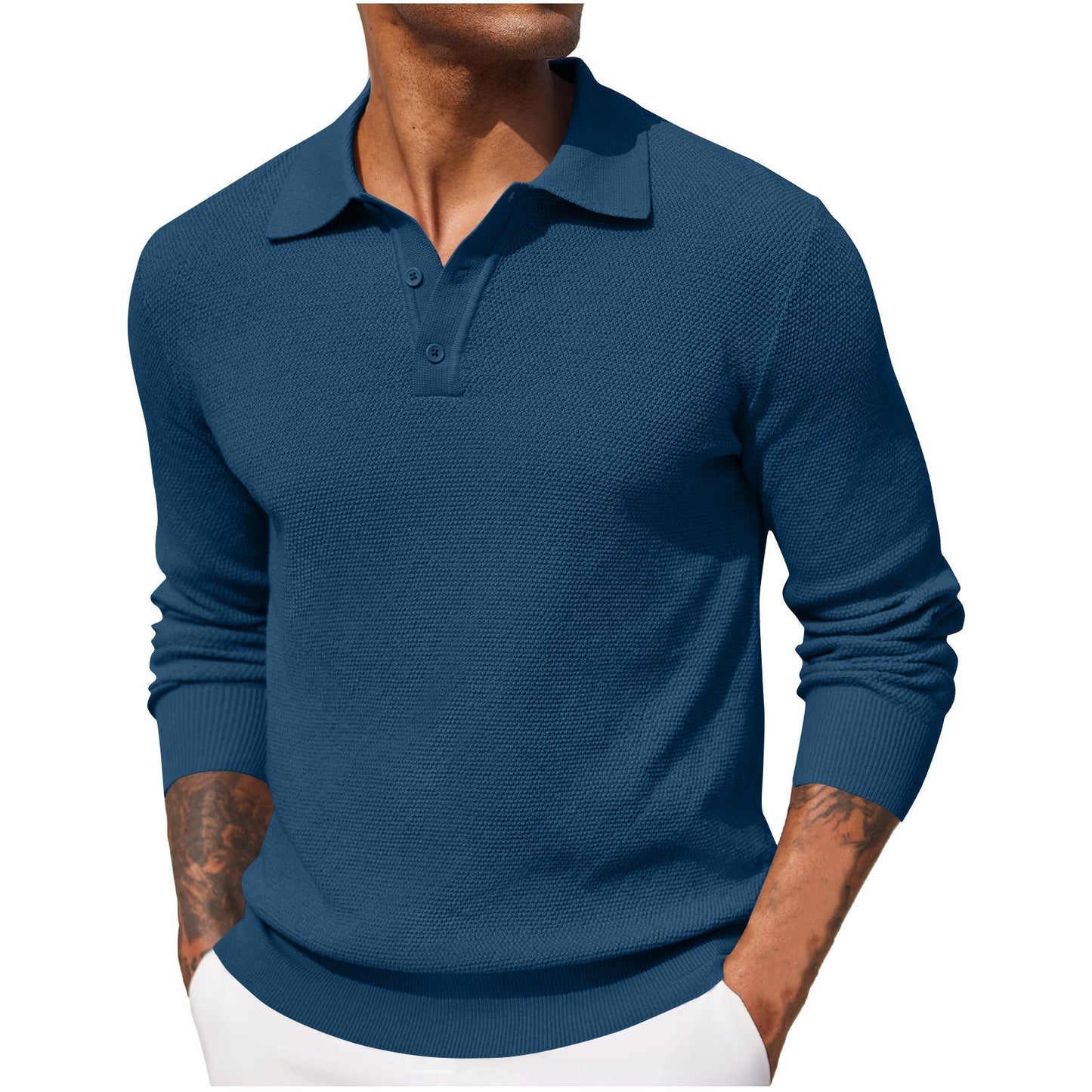 Éric™ - Polo aus Piqué-Mischleinen für Herren