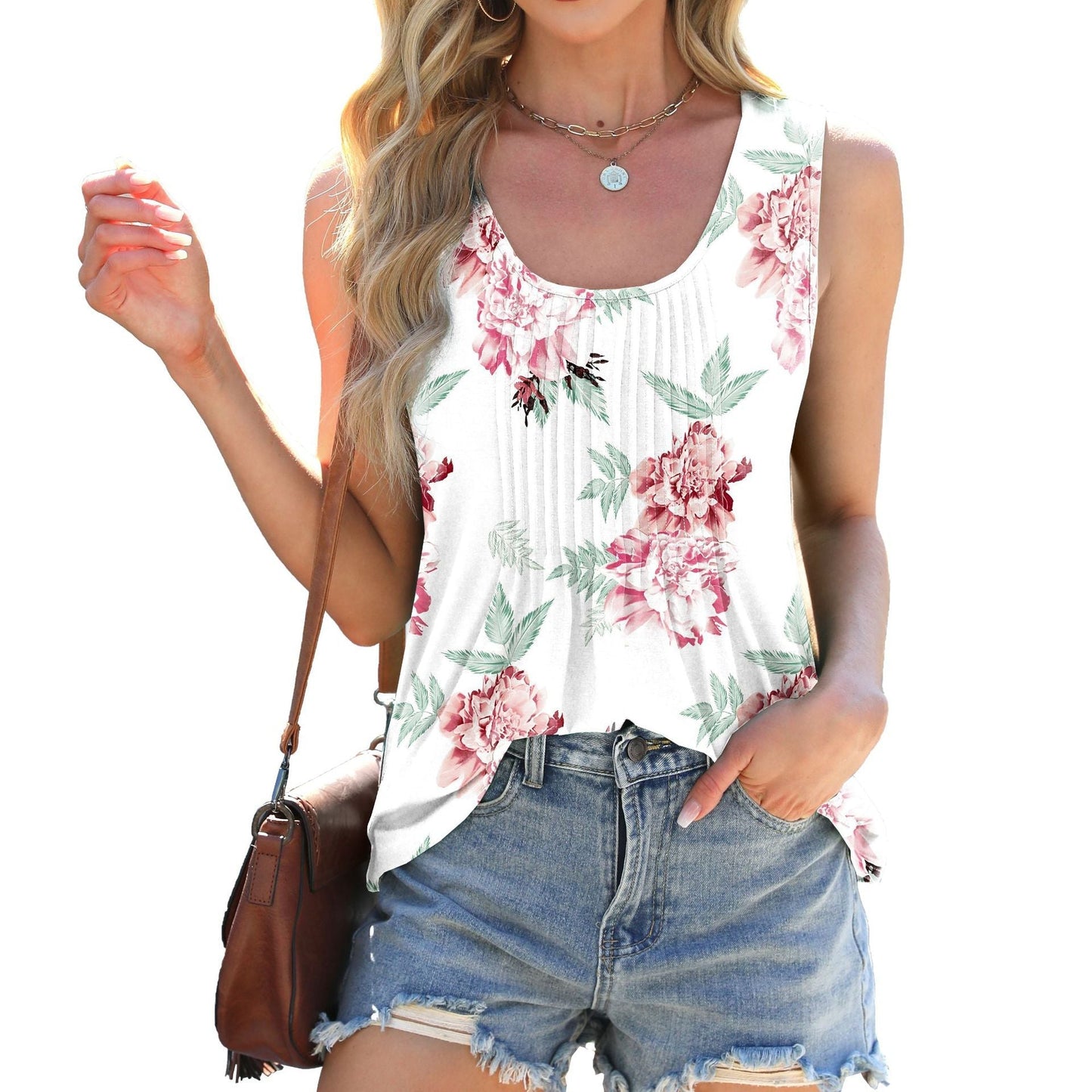 Fudus | Trendy Tie-Dye Druck Loose Ärmellos Tanktop