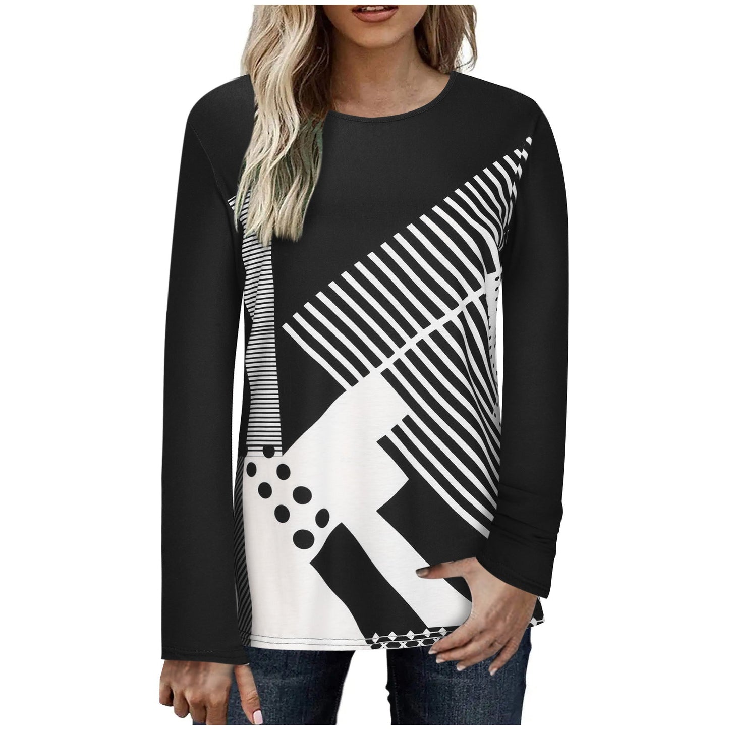 Fudus | Elegante Printmode Langarm-Tee
