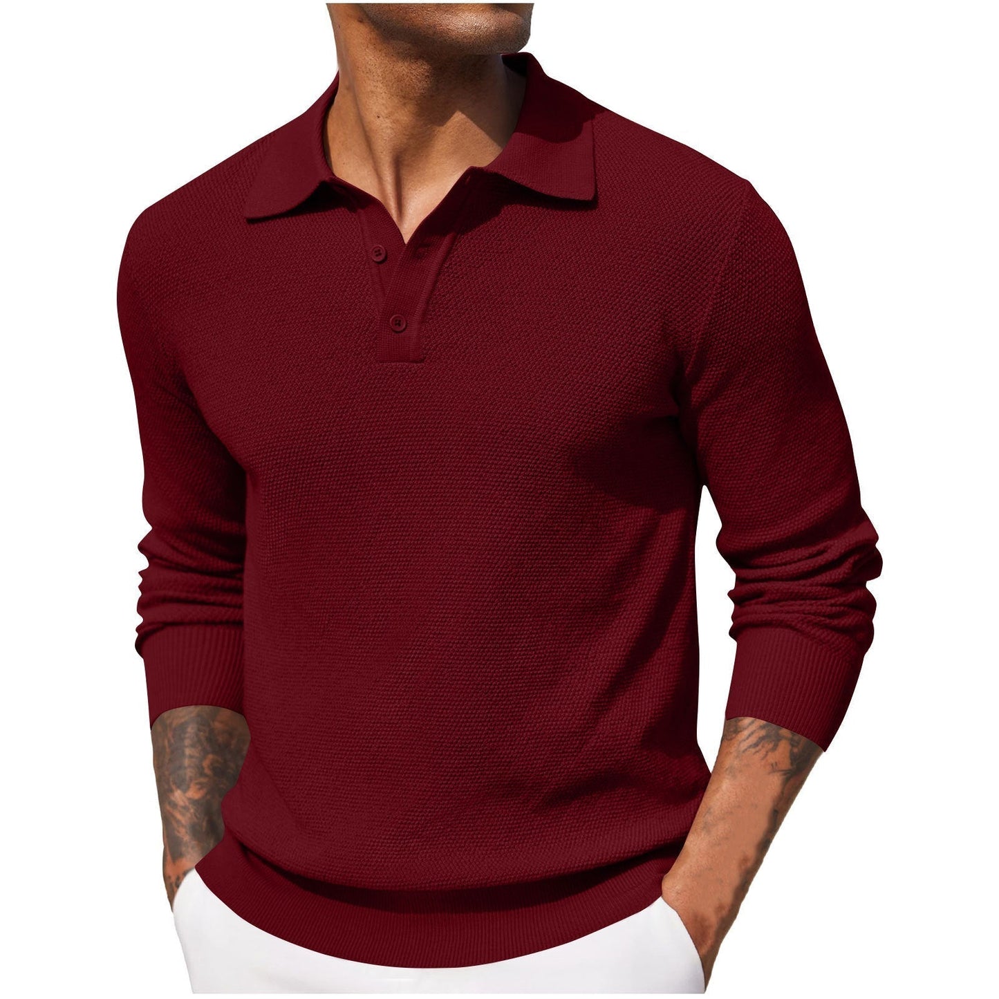 Éric™ - Polo aus Piqué-Mischleinen für Herren
