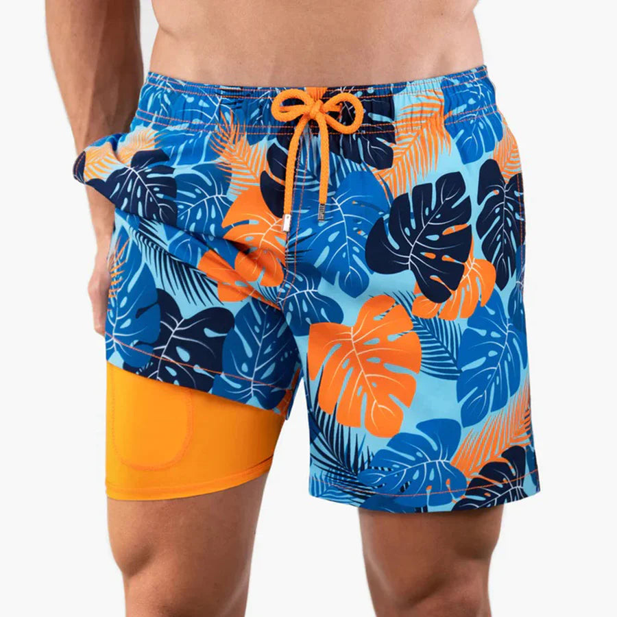 Kompressionsgefütterte Badeshorts - Jake