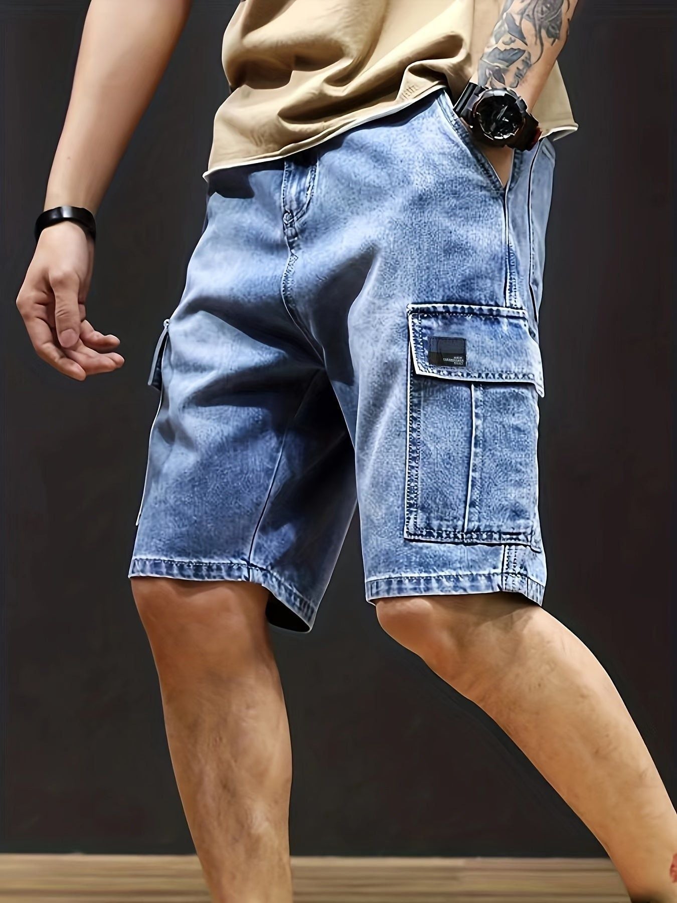 Cargo-Denim- Kurzhose für Männer - Roley