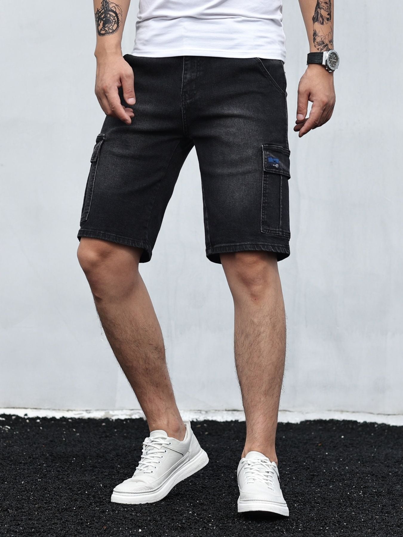 Cargo-Denim- Kurzhose für Männer - Roley