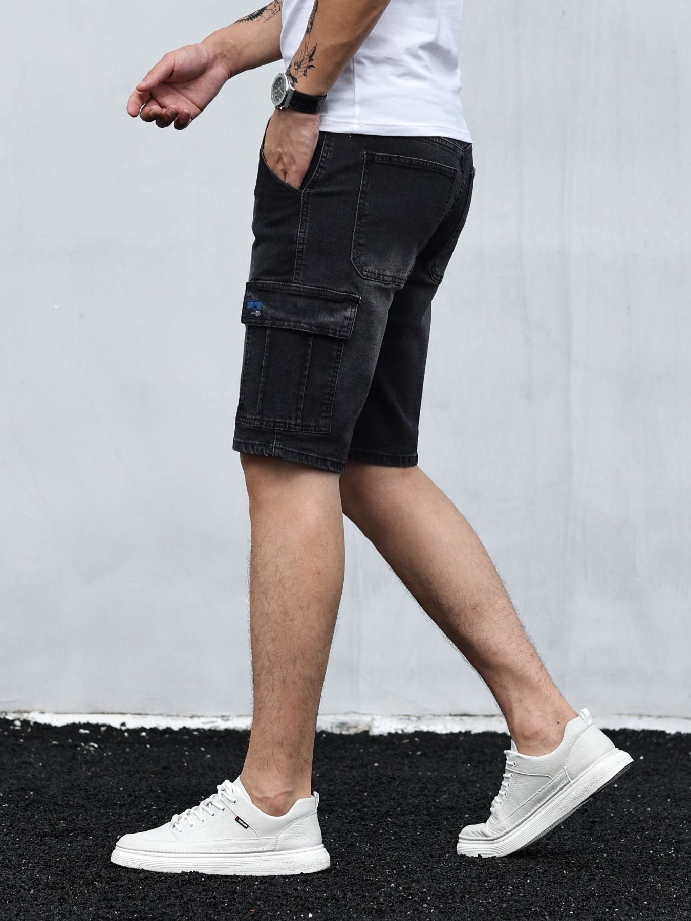 Cargo-Denim- Kurzhose für Männer - Roley