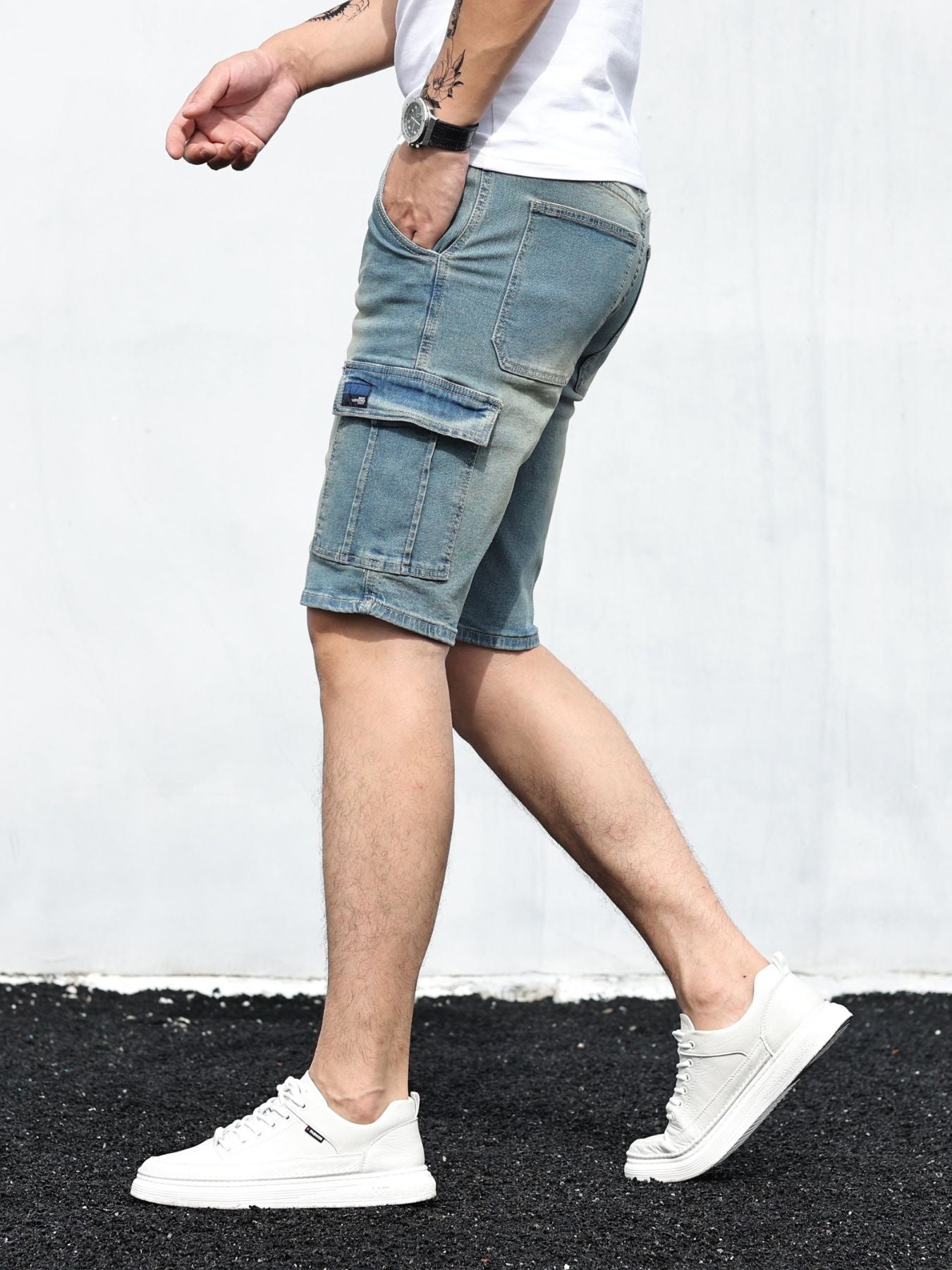 Cargo-Denim- Kurzhose für Männer - Roley