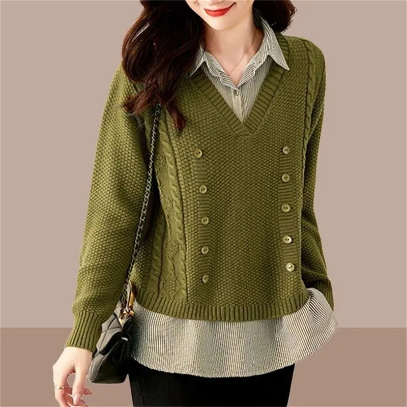 Tahir | Zweiteiliger Strickpullover für Frauen