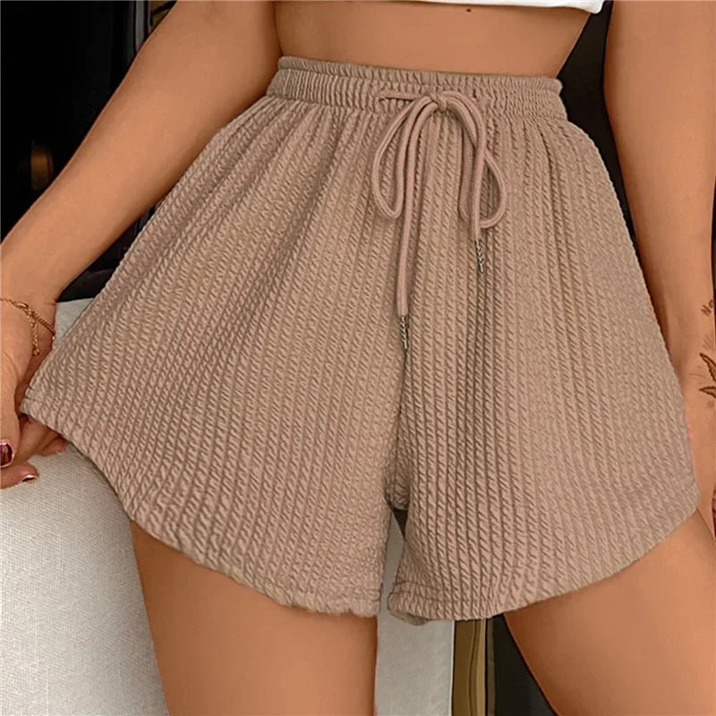 Mistila - Damen Freizeit-Shorts mit Kordelzug