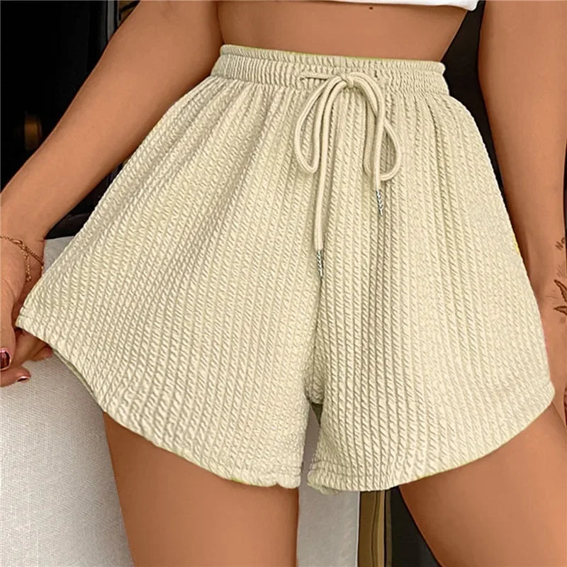 Mistila - Damen Freizeit-Shorts mit Kordelzug