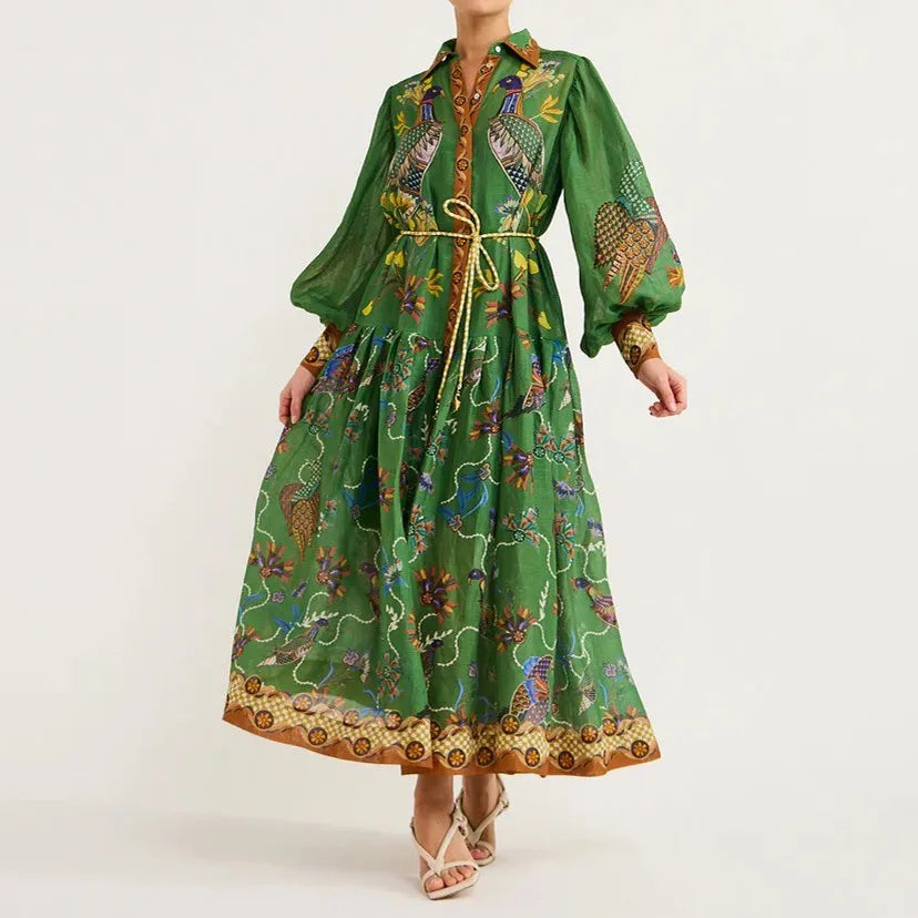 Rachel – Lässiges Damenkleid mit Knöpfen und V-Ausschnitt