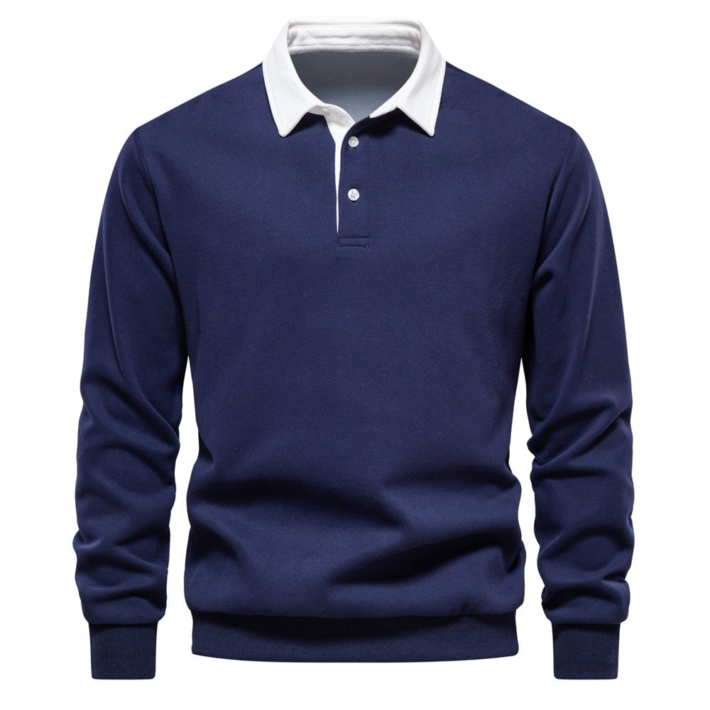 Pierre™ - Premium Baumwollpullover mit Kragen