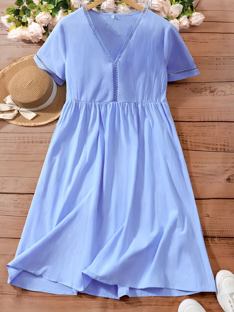 Roswitha® | Luftiges Sommerkleid mit V-Ausschnitt