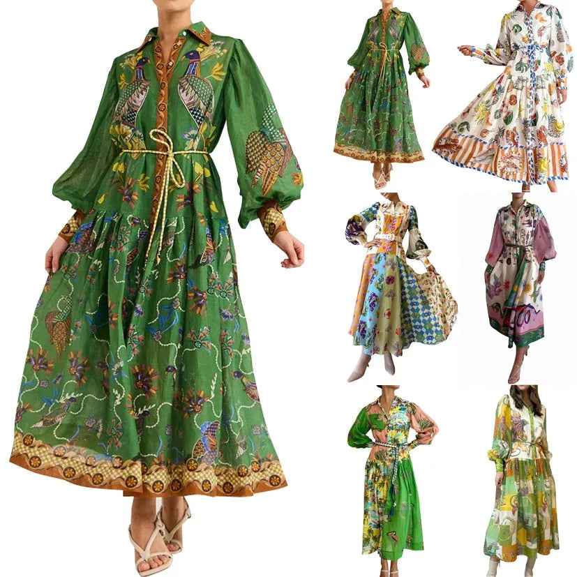 Rachel – Lässiges Damenkleid mit Knöpfen und V-Ausschnitt