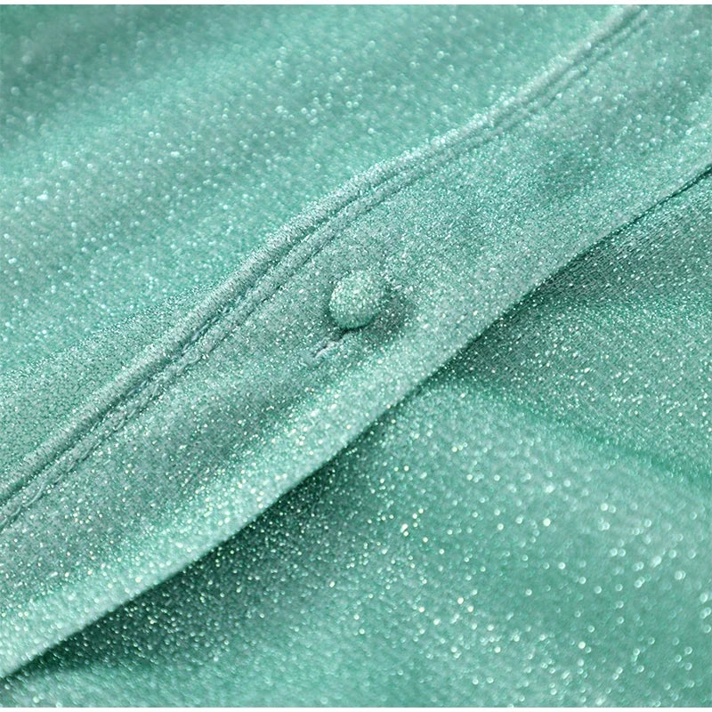 Fudus | Glänzende Feder-patchwork Stehkragen-bluse