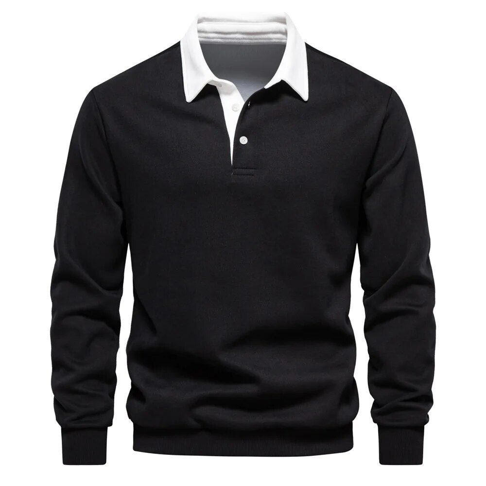 Pierre™ - Premium Baumwollpullover mit Kragen