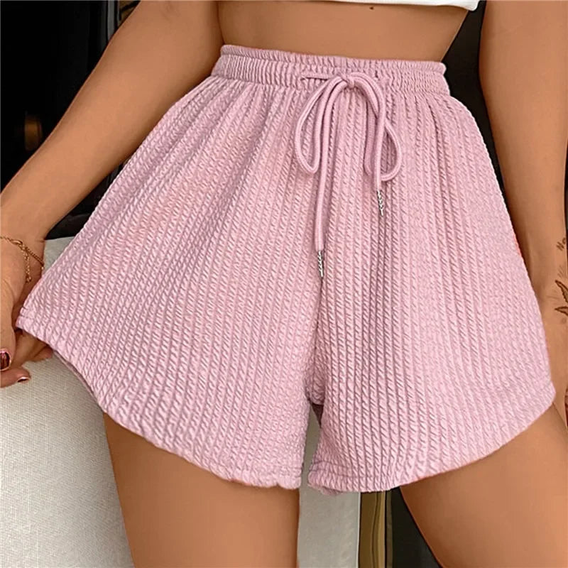 Mistila - Damen Freizeit-Shorts mit Kordelzug