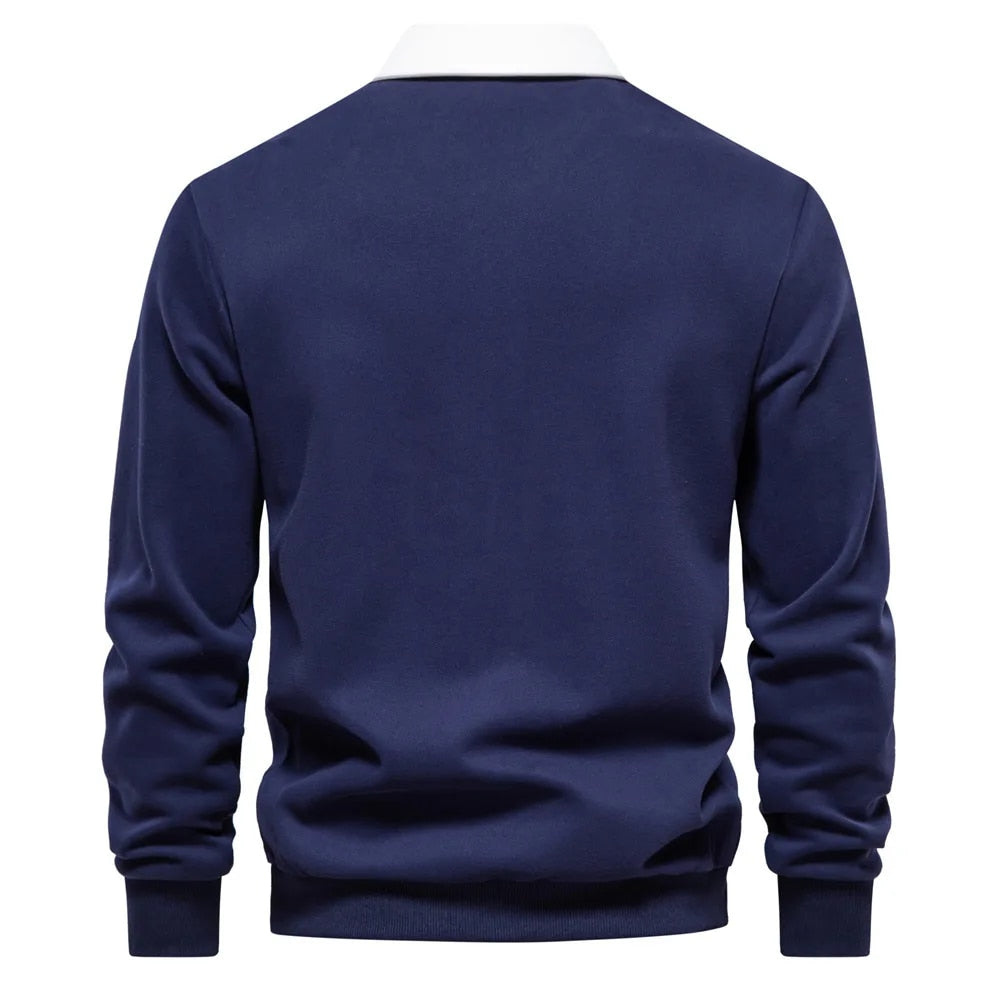 Pierre™ - Premium Baumwollpullover mit Kragen
