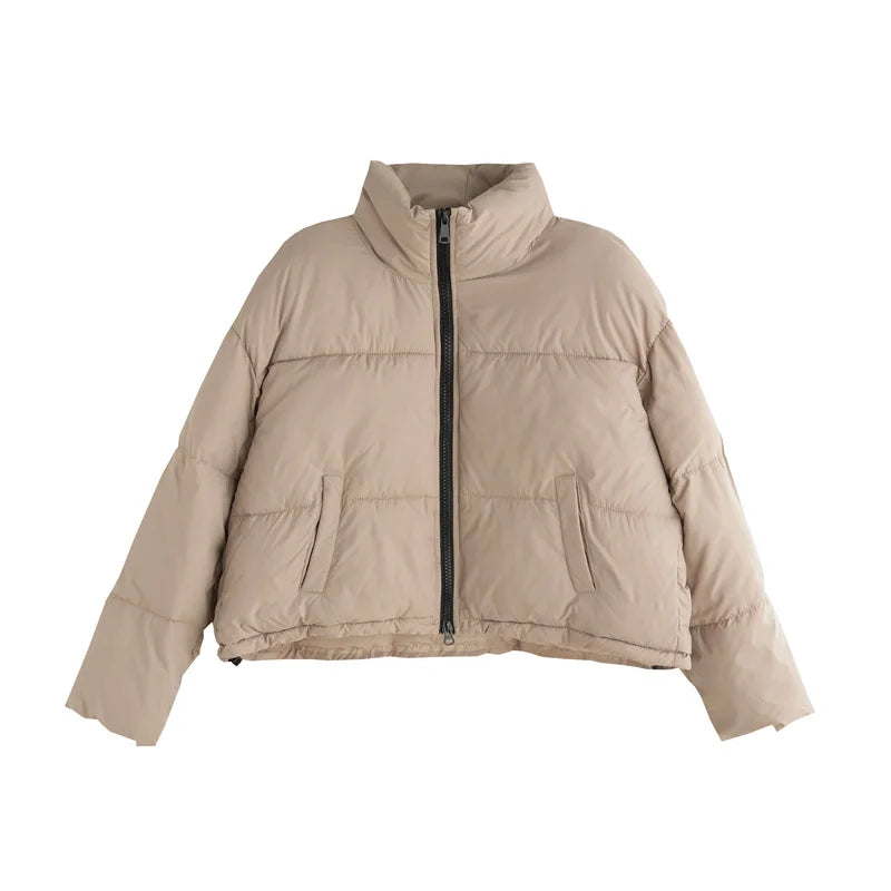 Reivana | Damen Cropped Daunenjacke aus Baumwolle für Herbst und Winter