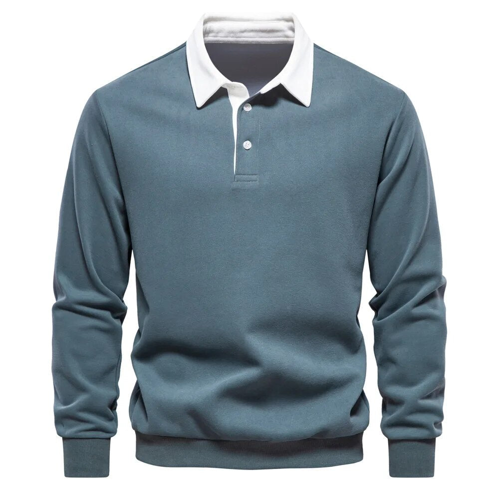 Pierre™ - Premium Baumwollpullover mit Kragen