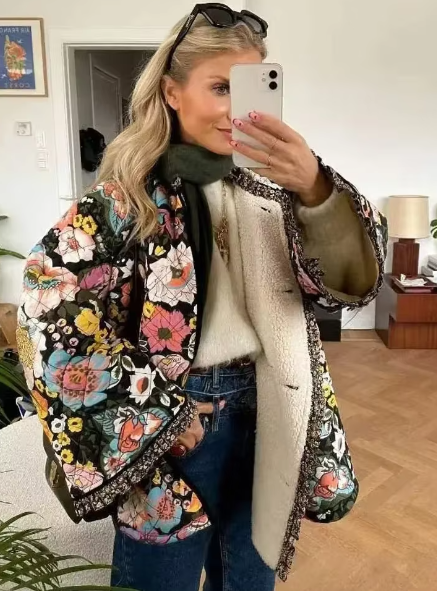 Marcie - Blume Winterjacke für Frauen