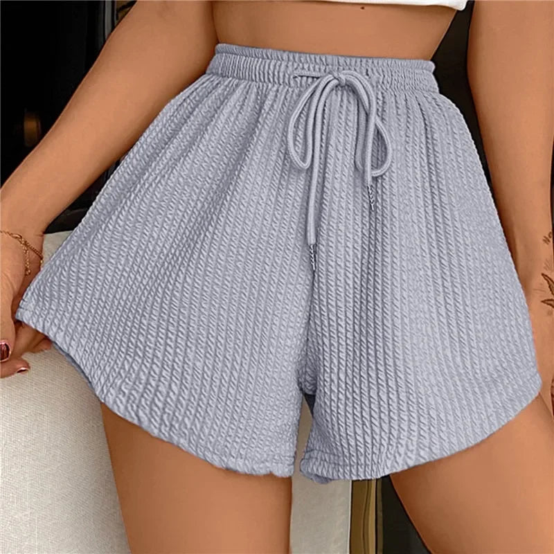 Mistila - Damen Freizeit-Shorts mit Kordelzug
