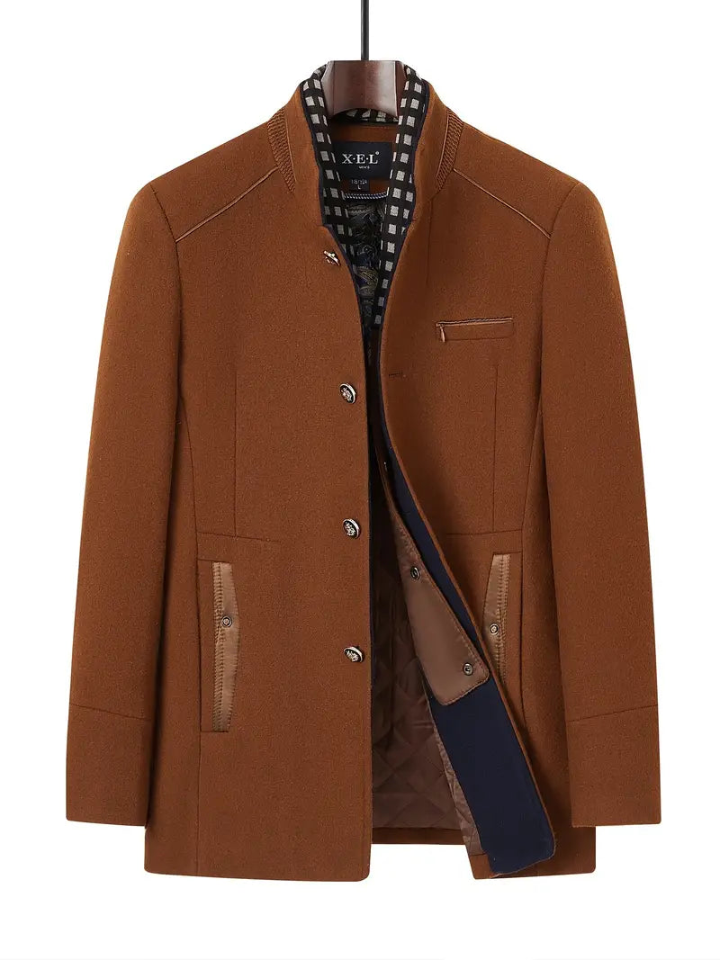 Shisiri | Mantel aus Premium-Wollmischung - Slim Fit, einreihig