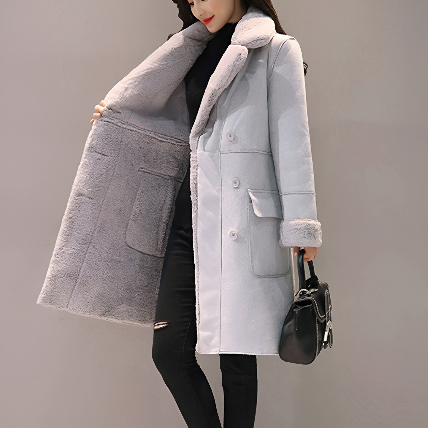 Evelina | Warm gefütterte Damen-Winterjacke aus Samt