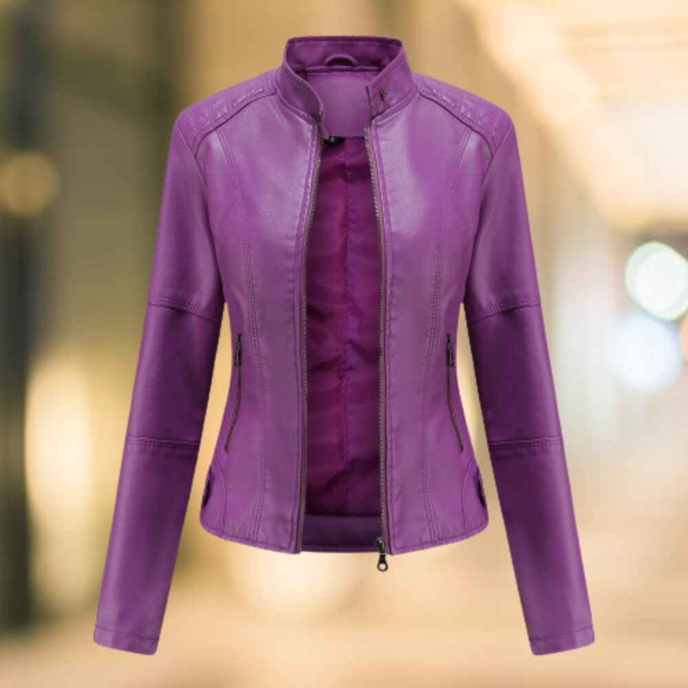 Stylische Kunstlederjacke für Frauen