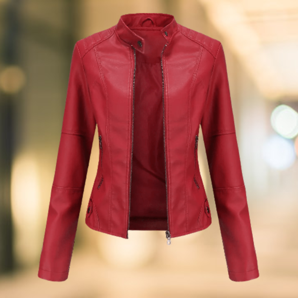 Stylische Kunstlederjacke für Frauen