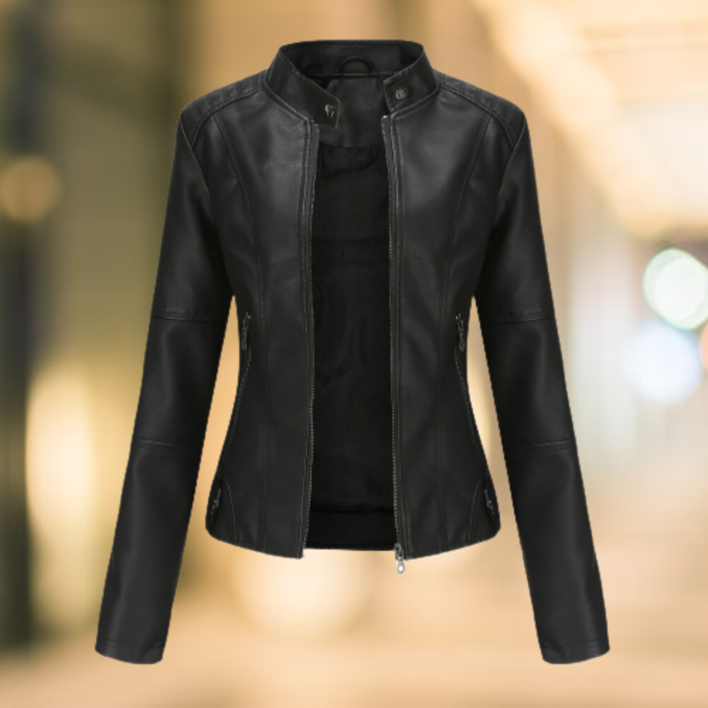 Stylische Kunstlederjacke für Frauen